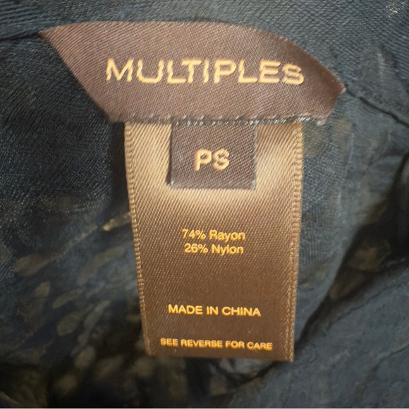 Black Sheer Lace Leopard Print Burnout Asymmetrical Big Button-Up Blazer Blouse - Picture 7 of 8